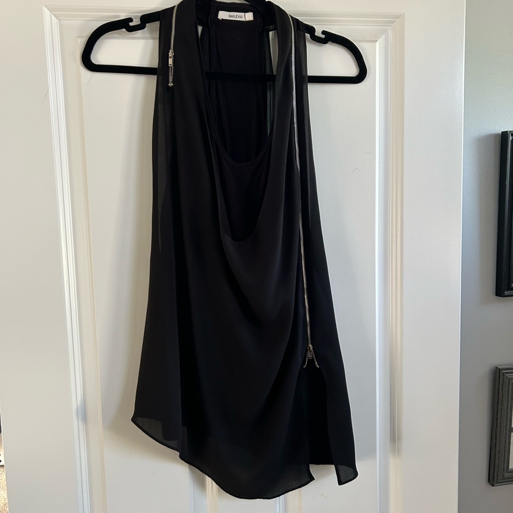 Bailey44 Drape Layered tank Top with zipper detailing